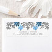 Silver Blue Snowflakes Winterhochzeit (Insitu)