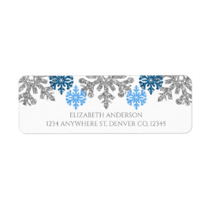 Silver Blue Snowflakes Winterhochzeit
