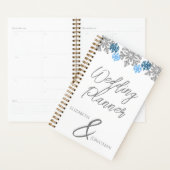 Silver Blue Snowflakes Winterhochzeit Planer (Anzeige)