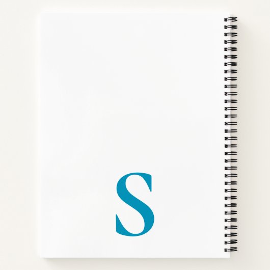 Silver Blue Sparkle Christmas Monogram Bullet Notizblock (Rückseite)