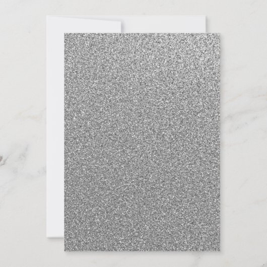 Silver Blue Sparkle Snowflake Quinceanera Einladun Einladung (Rückseite)