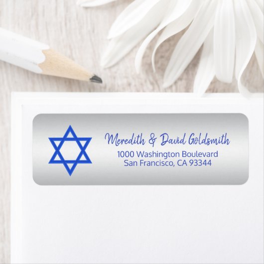 Silver Blue Star von David Mitzvah Hanukkah (Insitu)
