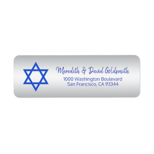 Silver Blue Star von David Mitzvah Hanukkah (Vorne)