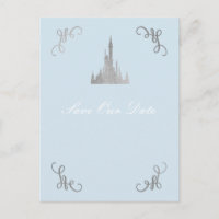 Silver & Blue Storybook Princess Save the Date