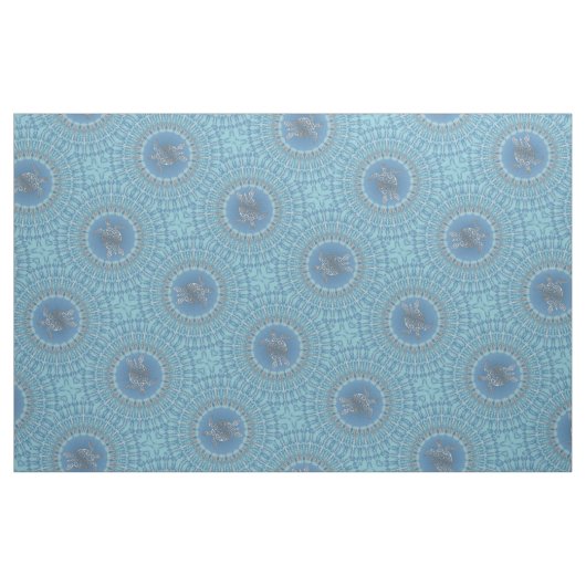 Silver Blue Turtle Animal Stoff (Fat Quarter (45,7 x 55,9 cm))
