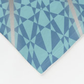 Silver Blue Turtle Mandala Animal Fleecedecke (Ecke)