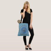 Silver Blue Turtle Mandala Coastal Maritime Tasche (Am Model)