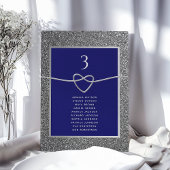 Silver Blue Wedding Chart