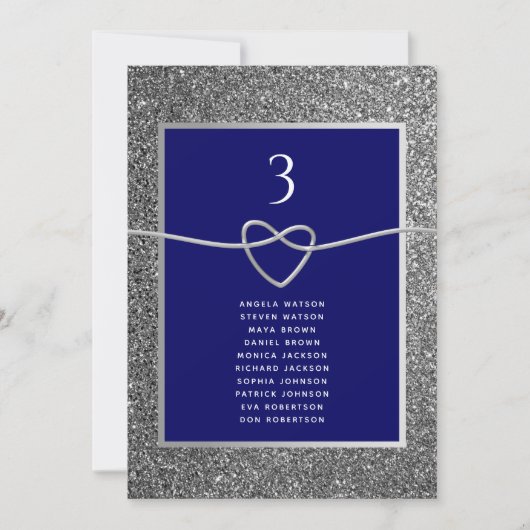 Silver Blue Wedding Chart (Vorderseite)
