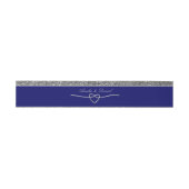Silver Blue Wedding Invitation Bly Band (Flach)