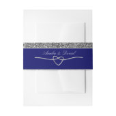 Silver Blue Wedding Invitation Bly Band (Vorderseite Beispiel)