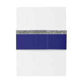 Silver Blue Wedding Invitation Bly Band (Rückseitenbeispiel)