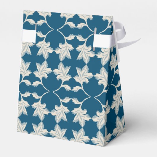 Silver Blue Winding Blätter Geschenkschachtel (Rückseite)