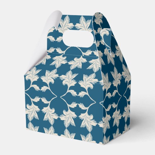 Silver Blue Winding Blätter Geschenkschachtel (Rückseite)