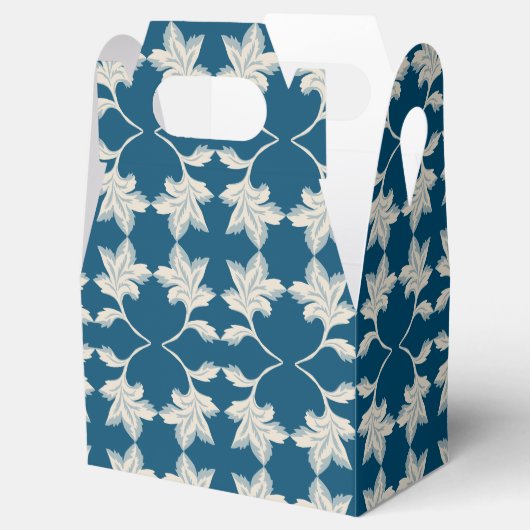 Silver Blue Winding Blätter Geschenkschachtel (Geöffnet)