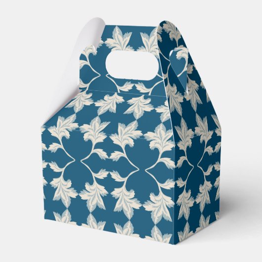 Silver Blue Winding Blätter Geschenkschachtel (Vorderseite)