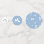 Silver & Blue Winter Snowflake Boy Baby Dusche Konfetti (Rückseiten)