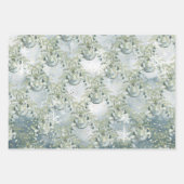 Silver Blue Winter Spruce Eucalyptus Holiday Posy Geschenkpapier Set (Vorderseite 2)