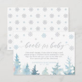 Silver & Blue Winter Wonderland Books for Baby Begleitkarte (Vorne/Hinten)