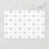 Silver & Blue Winter Wonderland Books for Baby Begleitkarte (Rückseite)