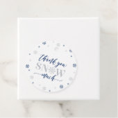 Silver & Blue Winter Wonderland Party Danke Fa Geschenkanhänger (Beispiel)