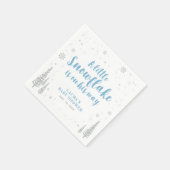 Silver & Blue Winter Wonderland Snow Baby Dusche Serviette (Ecke)