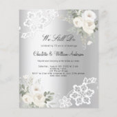 Silver Blues Lounge Erneuerung Einladung Hochzeits (Vorderseite)