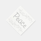Silver Blüh Peace Christmas Party Serviette (Ecke)