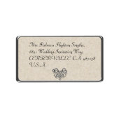 Silver Blüh Wedding Address Labels Adressaufkleber (Vorne)