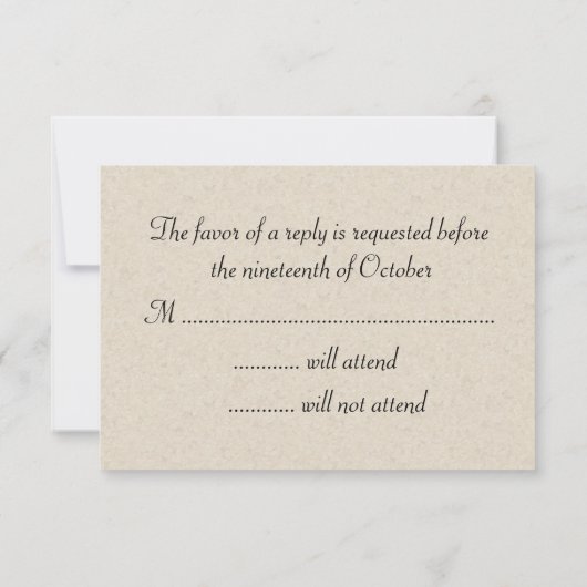 Silver Blüh Wedding RSVP (Rückseite)