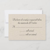 Silver Blüh Wedding RSVP Karte (Rückseite)