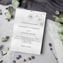 Silver Blumen elegante botanische Luxus Hochzeit