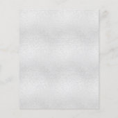 Silver Blumen elegante Budget Hochzeitseinladung (Rückseite)