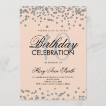 Silver Blush 40. Geburtstag Party Glitzer Confetti