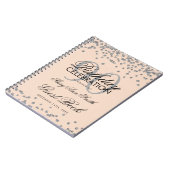Silver Blush 90. Geburtstag Gästebuch Confetti Notizblock (Linke Seite)