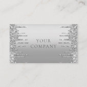 Silver Blush Glitzer Sparkle Tropfen Modernes Unte Visitenkarte (Vorderseite)
