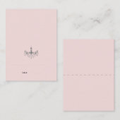 Silver & Blush Kronleuchter-Platzkarten Platzkarte (Vorne/Hinten)
