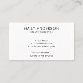 SILVER BLUSH PINK BRUSH STROKE CIRCLE MARK LOGO VISITENKARTE (Rückseite)