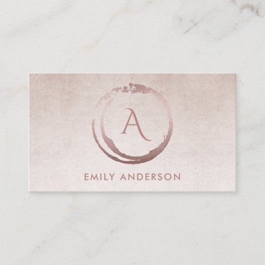 SILVER BLUSPINK BRUSH MARK CIRCLE LOGO MONOGRAM VISITENKARTE (Vorderseite)