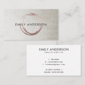 SILVER BLUSPINK BRUSH STROKE CIRCLE MARK LOGO VISITENKARTE (Vorne/Hinten)