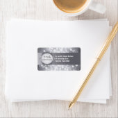 Silver Bokeh 25-jähriges Adress-Label Adressaufkleber (Insitu)