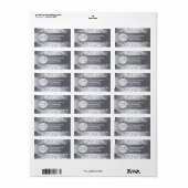 Silver Bokeh 25-jähriges Adress-Label Adressaufkleber (Vorne)