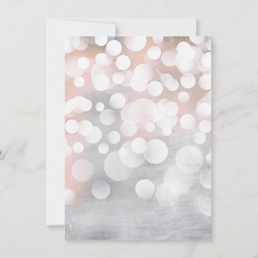 Silver Bokeh Glitzer Junggeselinnen-Abschied Einla Einladung (Rückseite)