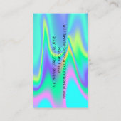 Silver Bokeh Instagram Holographic Social Media Visitenkarte (Rückseite)