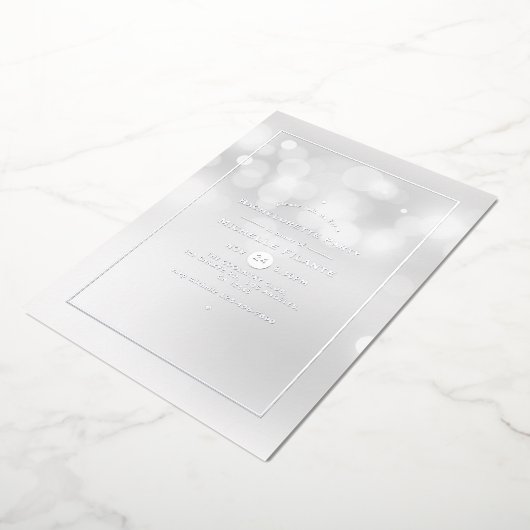 Silver Bokeh Junggeselinnen-Abschied Einladung (Gedreht)