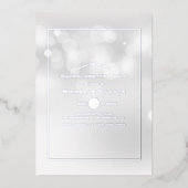 Silver Bokeh Junggeselinnen-Abschied Folieneinladung (Vorderseite)