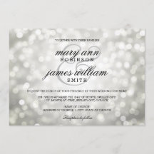 Silver Bokeh Lights Elegante Hochzeit