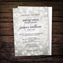 Silver Bokeh Lights Elegante Hochzeit
