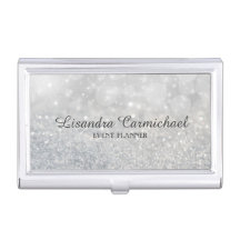 Silver Bokeh Sparkle Event Planner Kartenhalter