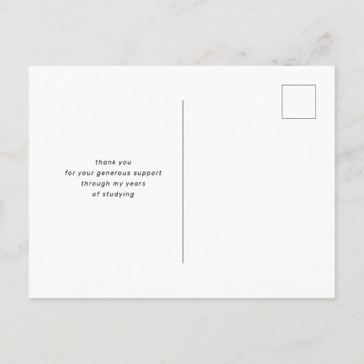 Silver Border Abschluss Ankündigung Postkarte (Rückseite)